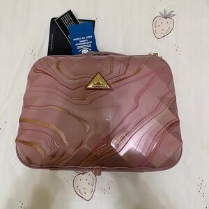 TriForce Glamour Collection Marbled Travel Beauty Case (Rose Gold)